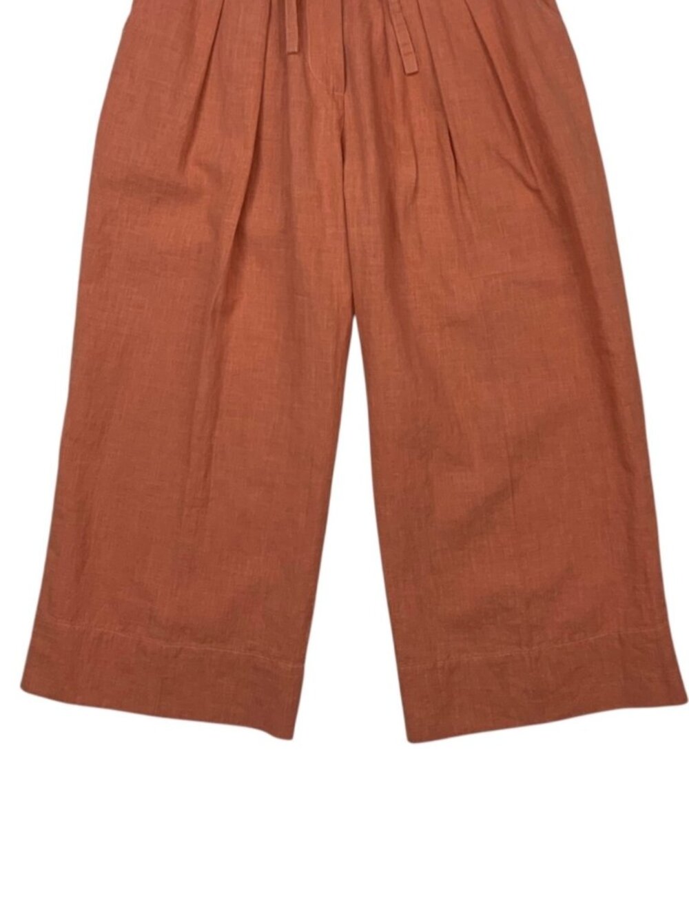 Anthropologie En Saison Jasper Pant XS Coral Wide Leg High Rise Belted - Picture 15 of 16